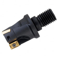 Iscar - 3/4" Cut Diam, 0.394" Max Depth of Cut, Indexable Square Shoulder End Mill - M10 Modular Connection, 90° Lead Angle, Through Coolant, Series FlexFit, Heli2000 - Americas Industrial Supply