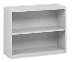 Tennsco - 2 Shelf, 28" High x 34-1/2" Wide Bookcase - 13-1/2" Deep, Steel, Putty - Americas Industrial Supply