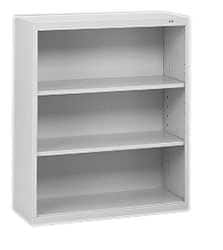 Tennsco - 3 Shelf, 40" High x 34-1/2" Wide Bookcase - 13-1/2" Deep, Steel, Putty - Americas Industrial Supply