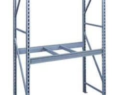 Tennsco - 10,000 Lb Capacity Bulk Storage Welded Rack End - 1-3/4" Wide x 120" High x 48" Deep x 1-3/4" Thick, Medium Gray - Americas Industrial Supply