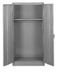 Tennsco - 1 Shelf Wardrobe Storage Cabinet - Steel, 36" Wide x 18" Deep x 72" High, Putty - Americas Industrial Supply