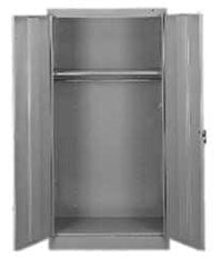 Tennsco - 1 Shelf Wardrobe Storage Cabinet - Steel, 36" Wide x 18" Deep x 78" High, Putty - Americas Industrial Supply