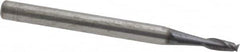 SGS - 5/64", 3/16" LOC, 1/8" Shank Diam, 1-1/2" OAL, 2 Flute, Solid Carbide Square End Mill - Single End, AlTiN Finish, Spiral Flute, 30° Helix, Centercutting, Right Hand Cut, Right Hand Flute, Series 3 - Americas Industrial Supply