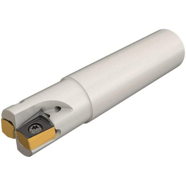 Iscar - 25mm Cut Diam, 12mm Max Depth of Cut, 25mm Shank Diam, 110mm OAL, Indexable Square Shoulder Helical End Mill - HM90 AP.. 1003.. Inserts, Weldon Shank, 90° Lead Angle, Through Coolant, Series Helido - Americas Industrial Supply