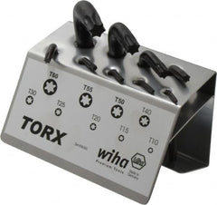 Wiha - 9 Piece T10 to T60 L-Key Short Arm Torx Key Set - T10, T15, T20, T25, T30, T40, T50, T55, T60 Torx Size - Americas Industrial Supply
