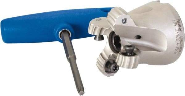 Iscar - 1.37" Cut Diam, 0.315" Max Depth, 3/4" Arbor Hole, 4 Inserts, RC.. 1607 Insert Style, Indexable Copy Face Mill - FRW Cutter Style, 2" High, Through Coolant, Series MillShred - Americas Industrial Supply