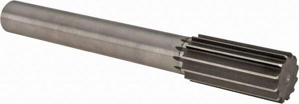 Made in USA - 1-7/8" High Speed Steel 12 Flute Chucking Reamer - Straight Flute, 1-1/2" Straight Shank, 4" Flute Length, 14" OAL - Americas Industrial Supply