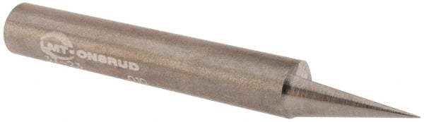 Onsrud - 30° Incl Angle, 1/4" Shank Diam, 2" OAL, 0.01" Cut Diam, Conical Engraving Cutter - 1/2" LOC, 0.01" Tip Diam, 1 Flute, Right Hand Cut, Solid Carbide, Uncoated - Americas Industrial Supply
