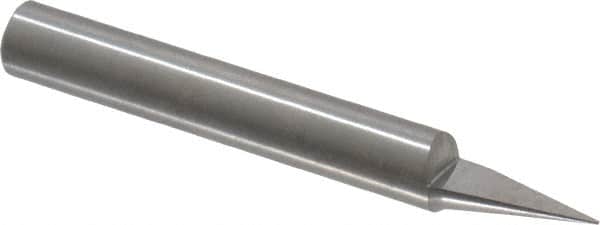 Onsrud - 30° Incl Angle, 1/4" Shank Diam, 2" OAL, 0.02" Cut Diam, Conical Engraving Cutter - 1/2" LOC, 0.02" Tip Diam, 1 Flute, Right Hand Cut, Solid Carbide, Uncoated - Americas Industrial Supply