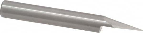 Onsrud - 30° Incl Angle, 1/4" Shank Diam, 2" OAL, 0.04" Cut Diam, Conical Engraving Cutter - 1/2" LOC, 0.04" Tip Diam, 1 Flute, Right Hand Cut, Solid Carbide, Uncoated - Americas Industrial Supply