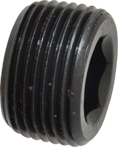 Value Collection - 3/4-14, 5/8" OAL, Alloy Steel Socket Pressure Plug - Uncoated, 3/4" Taper per Foot, 9/16" Hex Key - Americas Industrial Supply