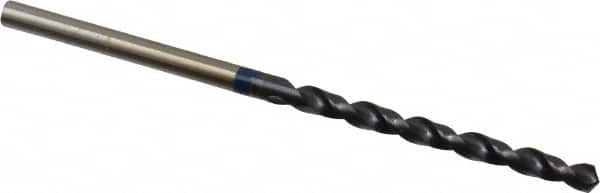 Accupro - #36 120° Cobalt Jobber Drill - TiAlN Finish, Right Hand Cut, Spiral Flute, Straight Shank, 61mm OAL, Split Point - Americas Industrial Supply