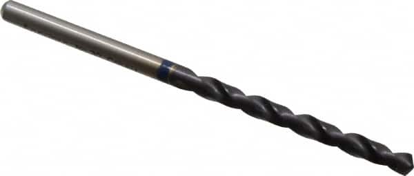 Accupro - #30 120° Cobalt Jobber Drill - TiAlN Finish, Right Hand Cut, Spiral Flute, Straight Shank, 65mm OAL, Split Point - Americas Industrial Supply