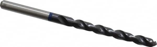 Accupro - #9 120° Cobalt Jobber Drill - TiAlN Finish, Right Hand Cut, Spiral Flute, Straight Shank, 86mm OAL, Split Point - Americas Industrial Supply