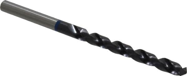 Accupro - #8 120° Cobalt Jobber Drill - TiAlN Finish, Right Hand Cut, Spiral Flute, Straight Shank, 86mm OAL, Split Point - Americas Industrial Supply