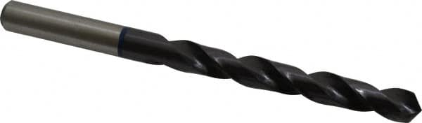 Accupro - 10mm 120° Cobalt Jobber Drill - TiAlN Finish, Right Hand Cut, Spiral Flute, Straight Shank, 133mm OAL, Faceted Point - Americas Industrial Supply