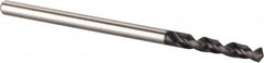 Accupro - 5/64" 120° Spiral Flute Cobalt Screw Machine Drill Bit - TiAlN Finish, Right Hand Cut, 12mm Flute Length, 38mm OAL, Split Point, Straight Shank - Americas Industrial Supply