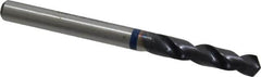 Accupro - #7 120° Spiral Flute Cobalt Screw Machine Drill Bit - TiAlN Finish, Right Hand Cut, 26mm Flute Length, 62mm OAL, Faceted Point, Straight Shank - Americas Industrial Supply