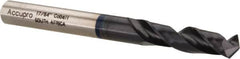 Accupro - 17/64" 120° Spiral Flute Cobalt Screw Machine Drill Bit - TiAlN Finish, Right Hand Cut, 34mm Flute Length, 74mm OAL, Faceted Point, Straight Shank - Americas Industrial Supply