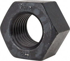 Value Collection - 1-3/8 - 6 UNC Steel Right Hand Heavy Hex Nut - 2-3/16" Across Flats, 1-11/32" High, Uncoated, 2B Class of Fit - Americas Industrial Supply