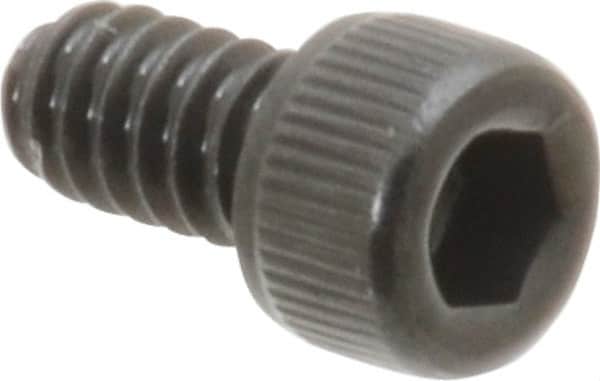 Value Collection - #6-32 UNC Hex Socket Drive, Socket Cap Screw - Alloy Steel, Black Oxide Finish, Fully Threaded, 1/4" Length Under Head - Americas Industrial Supply