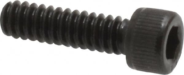 Value Collection - #6-32 UNC Hex Socket Drive, Socket Cap Screw - Alloy Steel, Black Oxide Finish, Fully Threaded, 1/2" Length Under Head - Americas Industrial Supply