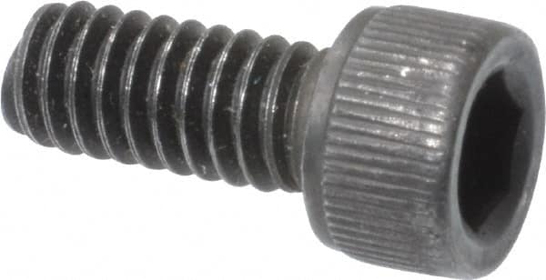 Value Collection - #8-32 UNC Hex Socket Drive, Socket Cap Screw - Alloy Steel, Black Oxide Finish, Fully Threaded, 3/8" Length Under Head - Americas Industrial Supply