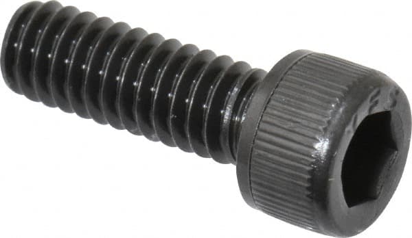Value Collection - #8-32 UNC Hex Socket Drive, Socket Cap Screw - Alloy Steel, Black Oxide Finish, Fully Threaded, 1/2" Length Under Head - Americas Industrial Supply