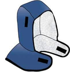 OccuNomix - Universal Size, Navy Blue, Underneath Hard Hat Winter Liner - Shoulder Cape Length, 2 Layer - Americas Industrial Supply