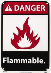 NMC - Danger - Flammable, Plastic Fire Sign - 7" Wide x 10" High - Americas Industrial Supply