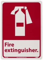 NMC - Fire Extinguisher, Plastic Fire Sign - 10" Wide x 14" High - Americas Industrial Supply