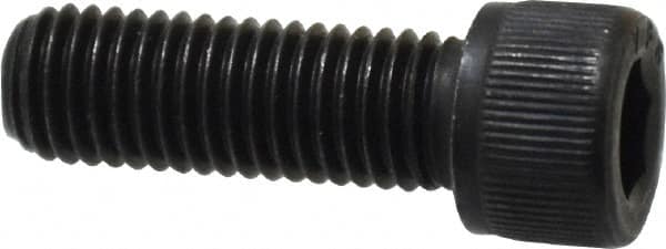 Value Collection - 1/4-28 UNF Hex Socket Drive, Socket Cap Screw - Alloy Steel, Black Oxide Finish, Fully Threaded, 3/4" Length Under Head - Americas Industrial Supply