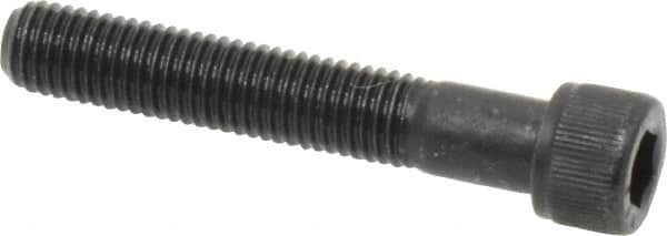 Value Collection - 1/4-28 UNF Hex Socket Drive, Socket Cap Screw - Alloy Steel, Black Oxide Finish, Partially Threaded, 1-1/2" Length Under Head - Americas Industrial Supply