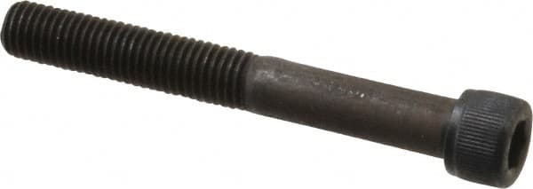 Value Collection - 1/4-28 UNF Hex Socket Drive, Socket Cap Screw - Alloy Steel, Black Oxide Finish, Partially Threaded, 2" Length Under Head - Americas Industrial Supply