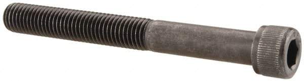 Value Collection - 1/4-28 UNF Hex Socket Drive, Socket Cap Screw - Alloy Steel, Black Oxide Finish, Partially Threaded, 2-1/4" Length Under Head - Americas Industrial Supply
