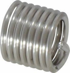 Recoil - M8x1.25 Metric Coarse, 12mm OAL, Free Running Helical Insert - 7-3/8 Free Coils, Tanged, Stainless Steel, Bright Finish, 1-1/2D Insert Length - Americas Industrial Supply