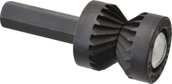Greenlee - 13/16" Cut Diam, 3/8" Shank Diam, Cylinder Head Double Cut Burr - Flat End, 1/2" LOC, 1-3/8" OAL - Americas Industrial Supply