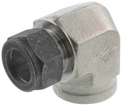 Parker - 3/4" OD, Stainless Steel Female Elbow - 1-3/8" Hex, Comp x FNPT Ends - Americas Industrial Supply