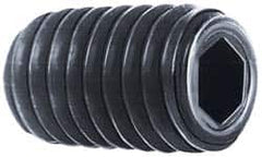 Unbrako - 3/8-24 UNF, 5/8" OAL, Cup Point Set Screw - Grade 8 Alloy Steel, 3/16" Key - Americas Industrial Supply