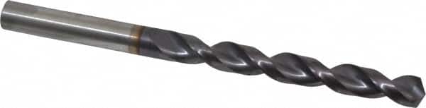Guhring - Letter P 130° Powdered Metal Jobber Drill - FIREX Finish, Right Hand Cut, Parabolic Flute, Straight Shank, 4-19/32" OAL, Cone Relief Point - Americas Industrial Supply