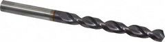 Guhring - Letter P 130° Powdered Metal Jobber Drill - FIREX Finish, Right Hand Cut, Parabolic Flute, Straight Shank, 4-19/32" OAL, Cone Relief Point - Americas Industrial Supply