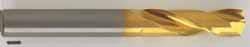 Guhring - 9.70026mm 140° Spiral Flute Solid Carbide Screw Machine Drill Bit - TiN Finish, Right Hand Cut, 43mm Flute Length, 89mm OAL, SU Point, Straight Shank - Americas Industrial Supply