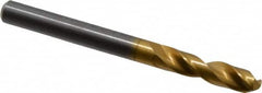 Guhring - 6.20014mm 140° Spiral Flute Solid Carbide Screw Machine Drill Bit - TiN Finish, Right Hand Cut, 31mm Flute Length, 70mm OAL, SU Point, Straight Shank - Americas Industrial Supply