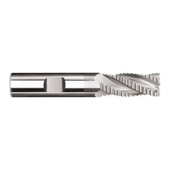 SGS - 10mm Diam, 22mm LOC, 3 Flute Solid Carbide 1.52mm Corner Radius Roughing End Mill - TiN Finish, 72mm OAL, 10mm Shank Diam, Single End, Centercutting, 30° Helix - Americas Industrial Supply