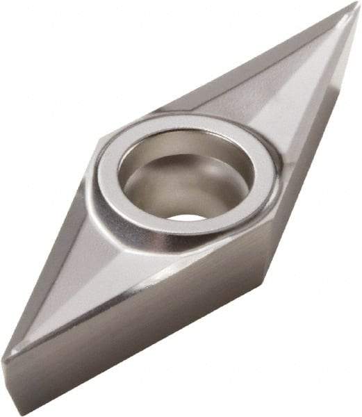 Seco - VCGT333 AL Grade KX Carbide Turning Insert - Uncoated, 35° Diamond, 3/8" Inscr Circle, 3/16" Thick, 3/64" Corner Radius - Americas Industrial Supply