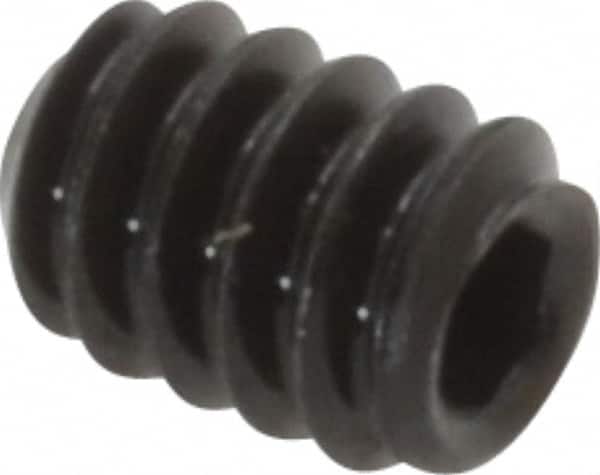 Value Collection - #6-32 UNC, 3/16" OAL, Cup Point Set Screw - Grade 8 Alloy Steel, 1/16" Key - Americas Industrial Supply