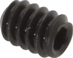 Value Collection - #6-32 UNC, 3/16" OAL, Cup Point Set Screw - Grade 8 Alloy Steel, 1/16" Key - Americas Industrial Supply