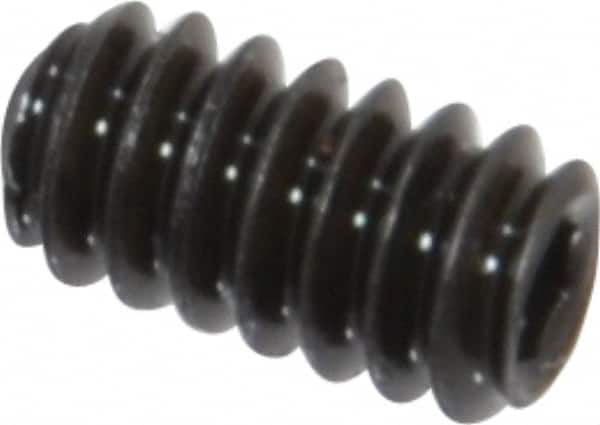 Value Collection - #6-32 UNC, 1/4" OAL, Cup Point Set Screw - Grade 8 Alloy Steel, 1/16" Key - Americas Industrial Supply