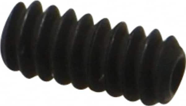 Value Collection - #6-32 UNC, 5/16" OAL, Cup Point Set Screw - Grade 8 Alloy Steel, 1/16" Key - Americas Industrial Supply