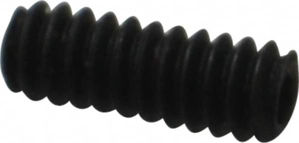 Value Collection - #6-32 UNC, 3/8" OAL, Cup Point Set Screw - Grade 8 Alloy Steel, 1/16" Key - Americas Industrial Supply